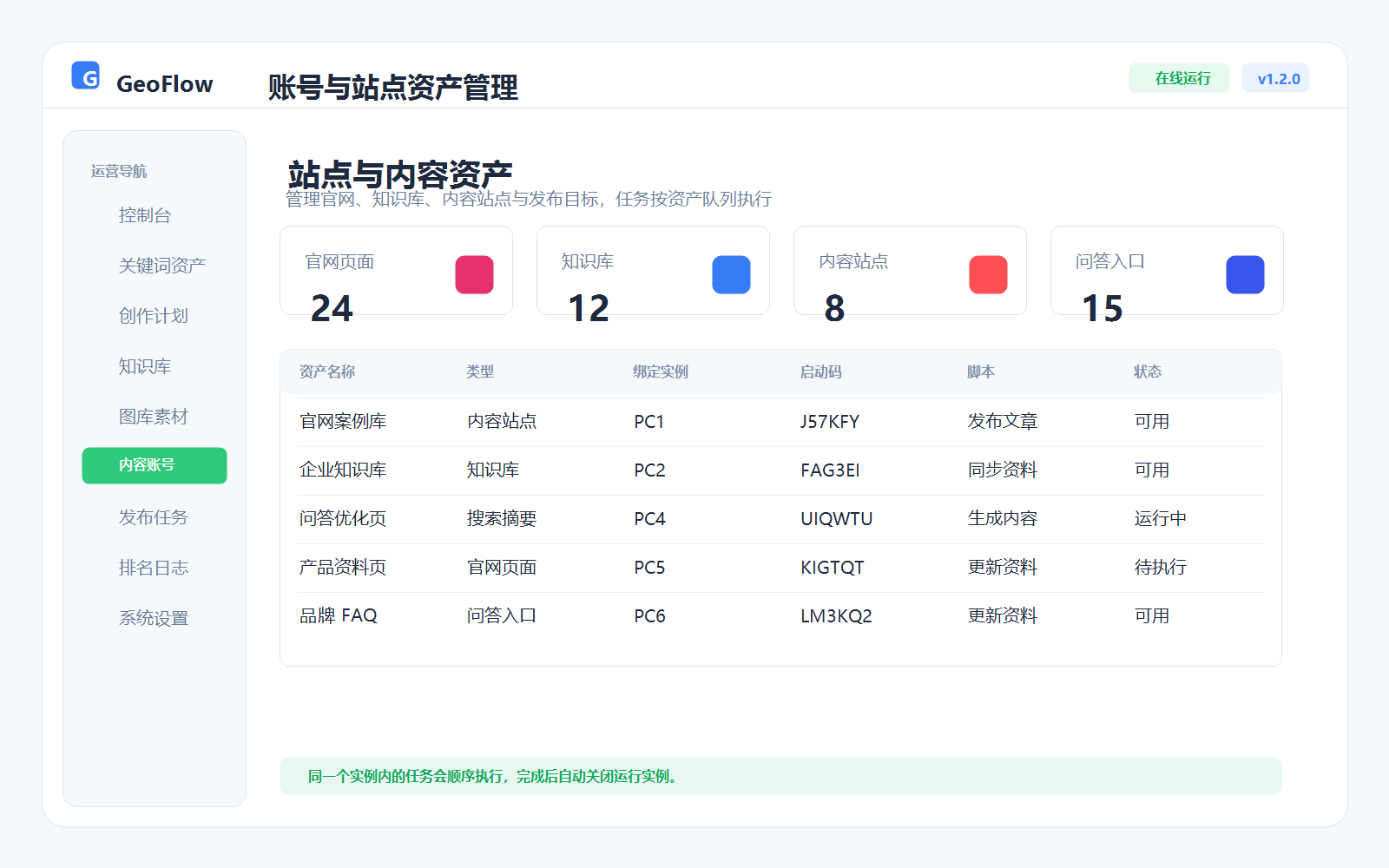 账号与实例管理